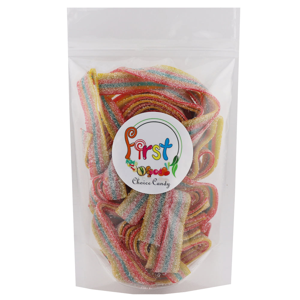 SOUR RAINBOW FUIT MIX  STRIP GUMMY BELTS