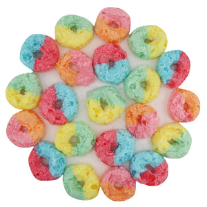 FREEZE DRIED ASSORTED GUMMY RINGS  2.2 OZ