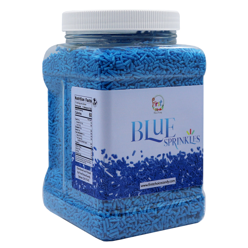 BLUE DECORATING SPRINKLES 2LB JAR