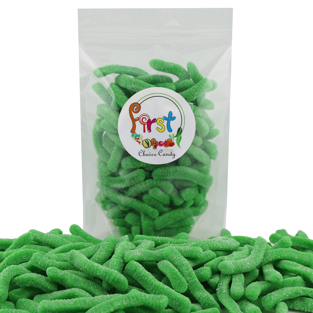 SOUR GREEN APPLE GUMMY WORMS