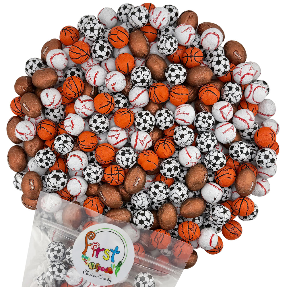 ASSORTED SPORT MILK CHOOCLATE FOIL WRAPPED BALLS