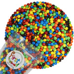 DARK CHOCOLATE CANDY  COATED ASSORTED COLORED BUTTONS