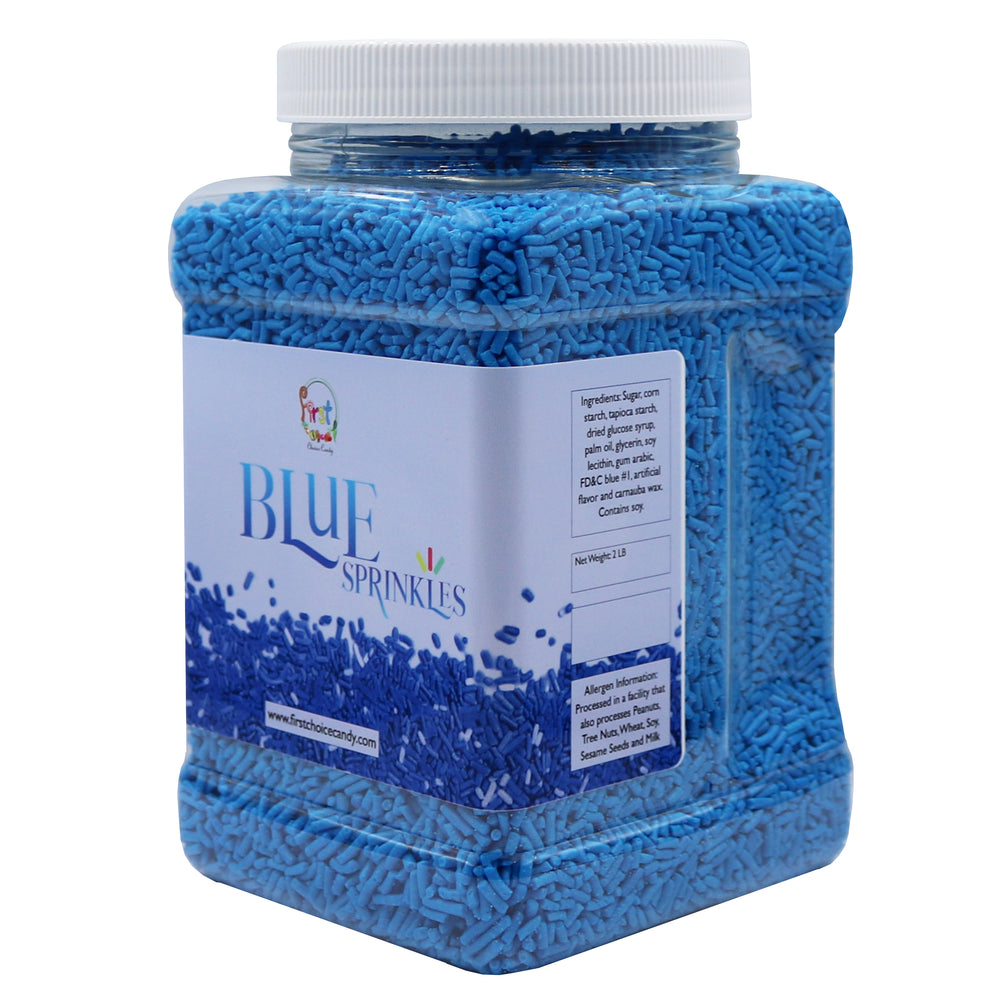 BLUE DECORATING SPRINKLES 2LB JAR