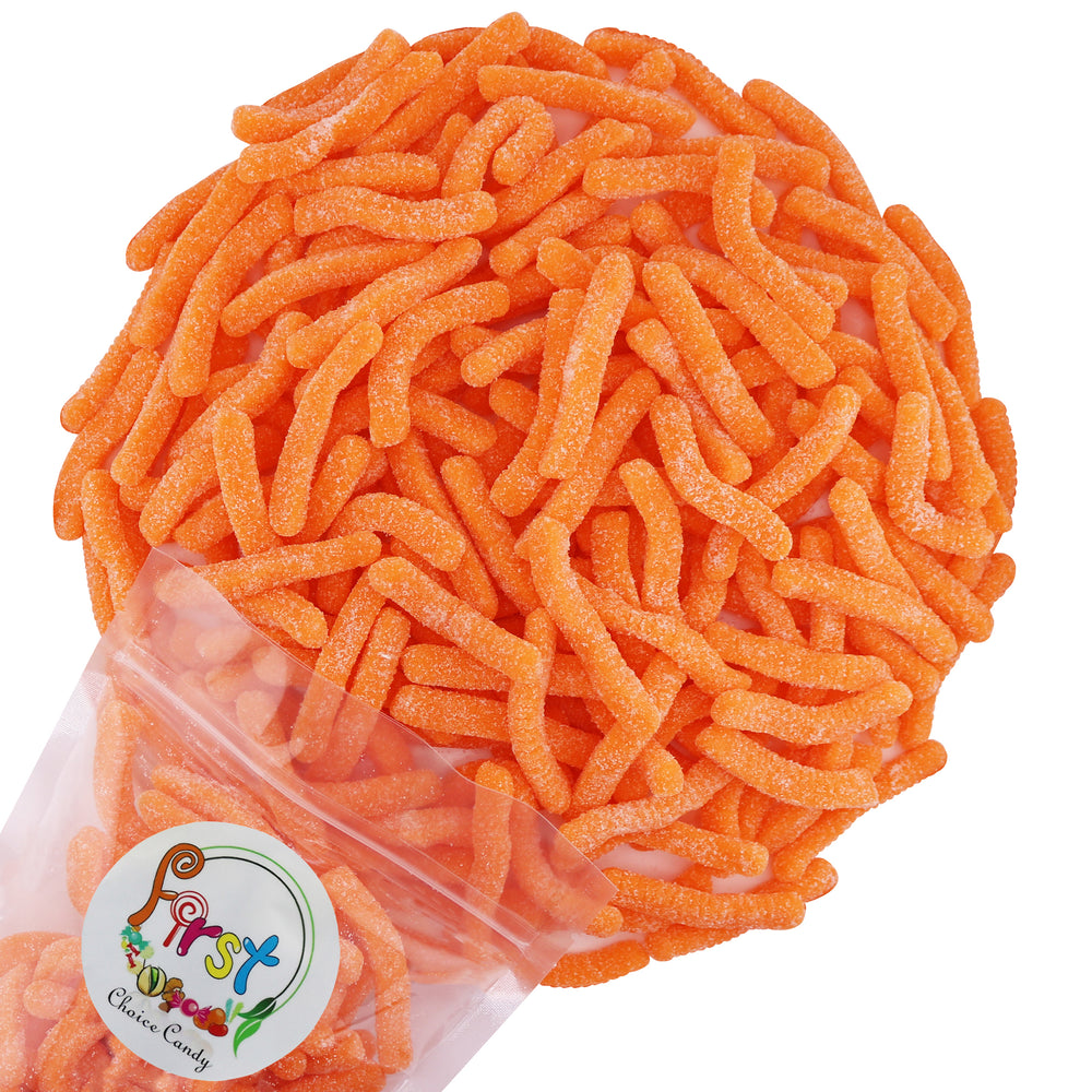 SOUR ORANGE GUMMY WORMS