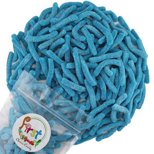 SOUR BLUE RASPBERRY GUMMY WORMS