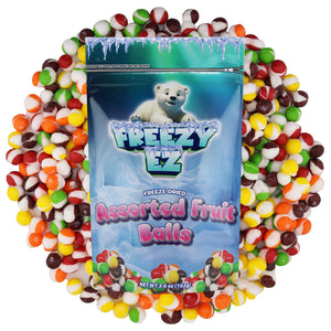 FREEZE DRIED ASSORTED FRUIT  BALLS CANDY 3.6 OZ