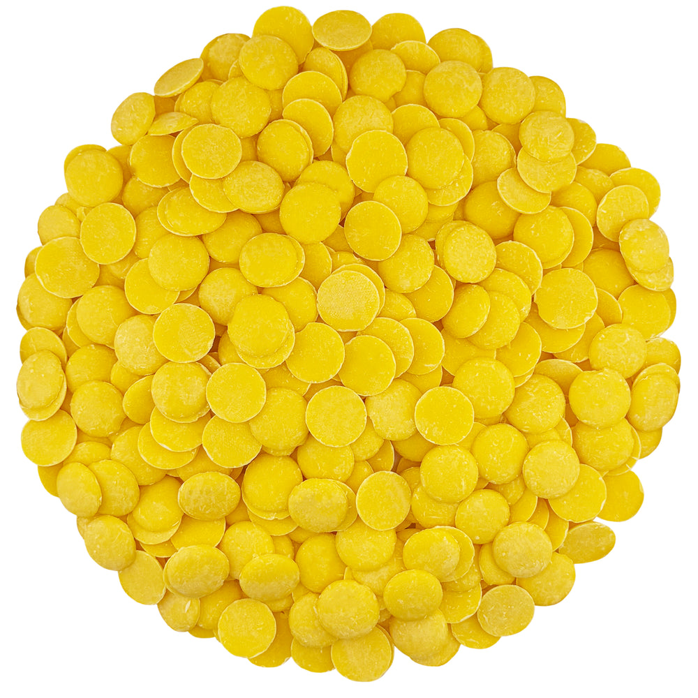 YELLOW COLOR CHOCOLATE MELTING WAFERS