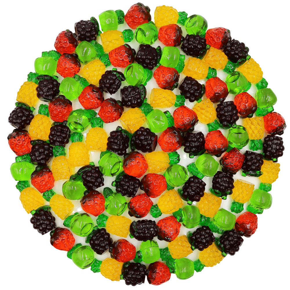 FirstChoiceCandy 3D Gummy Fruit Juicy Candy (Assorted Fruit, 2 pound)