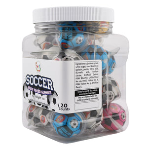 SOCCER BALL JELLY FILLED GUMMIES 20 PIECES