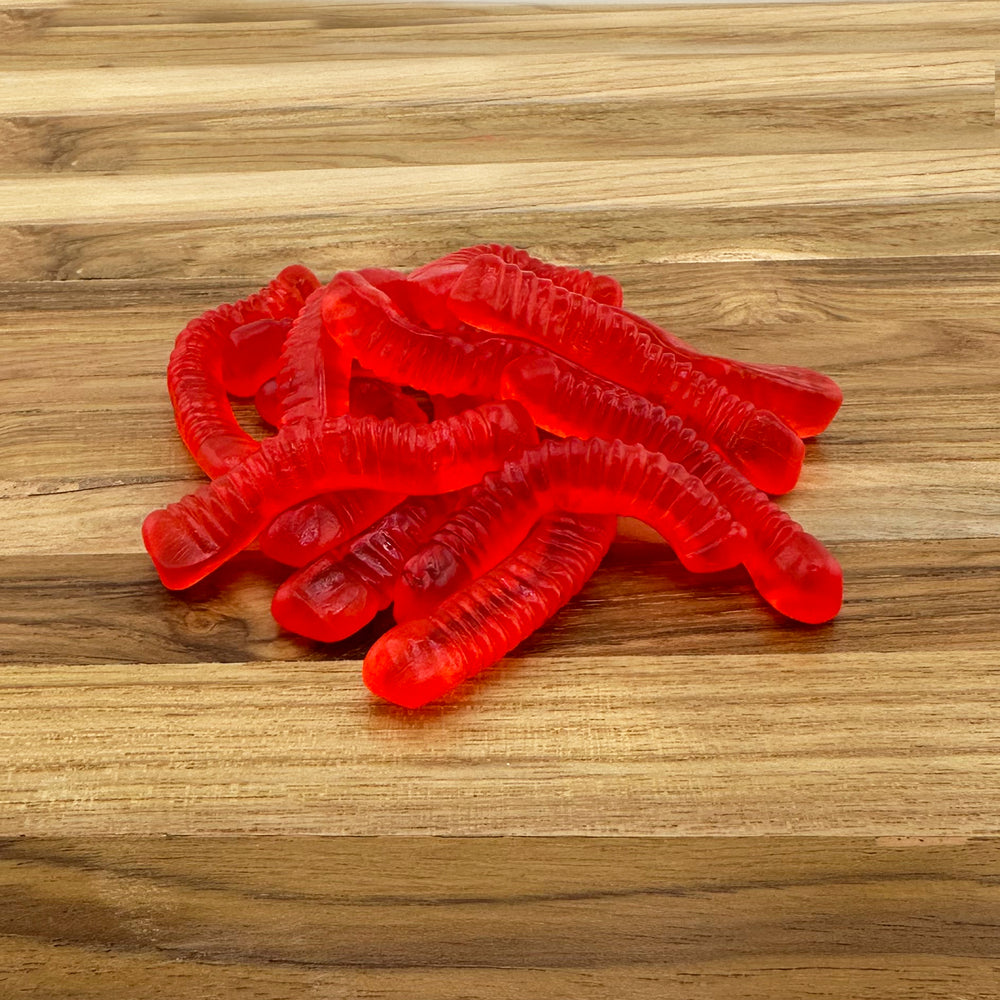 RED STRAWBERRY GUMMY WORMS