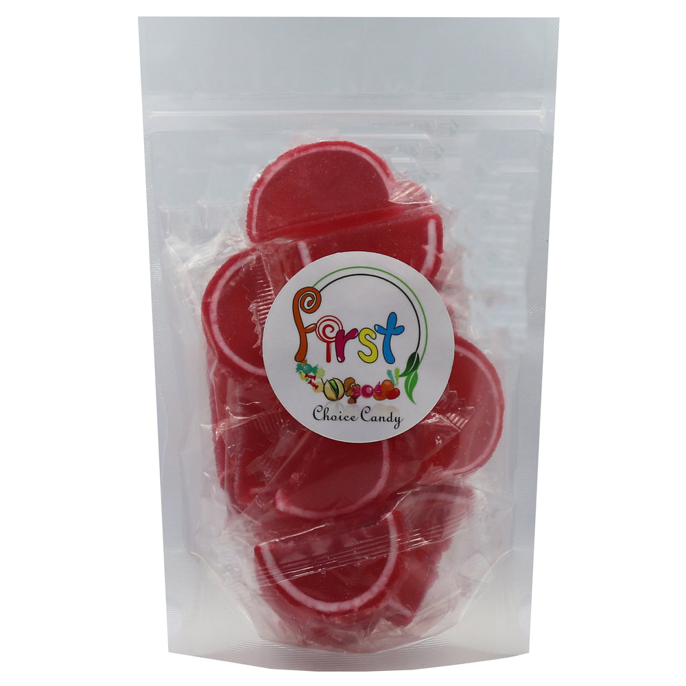 RED RASPBERRY JELLY FRUIT SLICE INDIVIDUALLY WRAPPED