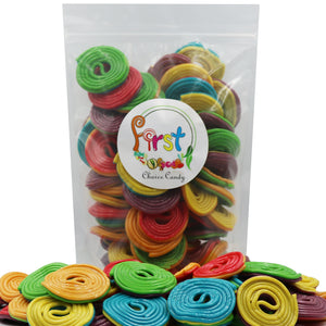 TWO FACED RAINBOW LICORICE WHEELS CANDY