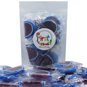 BLUEBERRY JELLY FRUIT SLICE CANDY INDIVIDUALLY WRAPPED