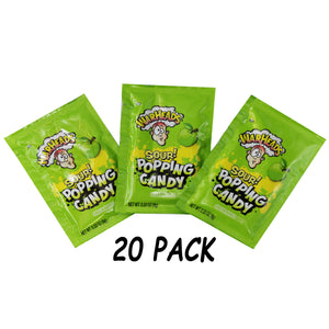 
            
                Load image into Gallery viewer, SOUR GREEN APPLE WARHEAD POPPING CANDY PACK OF 20
            
        