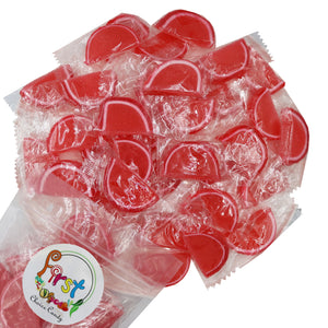RED STRAWBERRY JELLY FRUIT SLICE INDIVIDUALLY WRAPPED