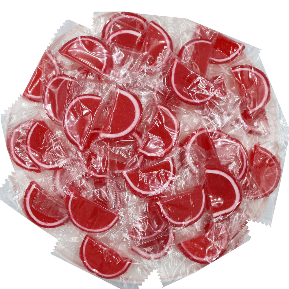 RED RASPBERRY JELLY FRUIT SLICE INDIVIDUALLY WRAPPED
