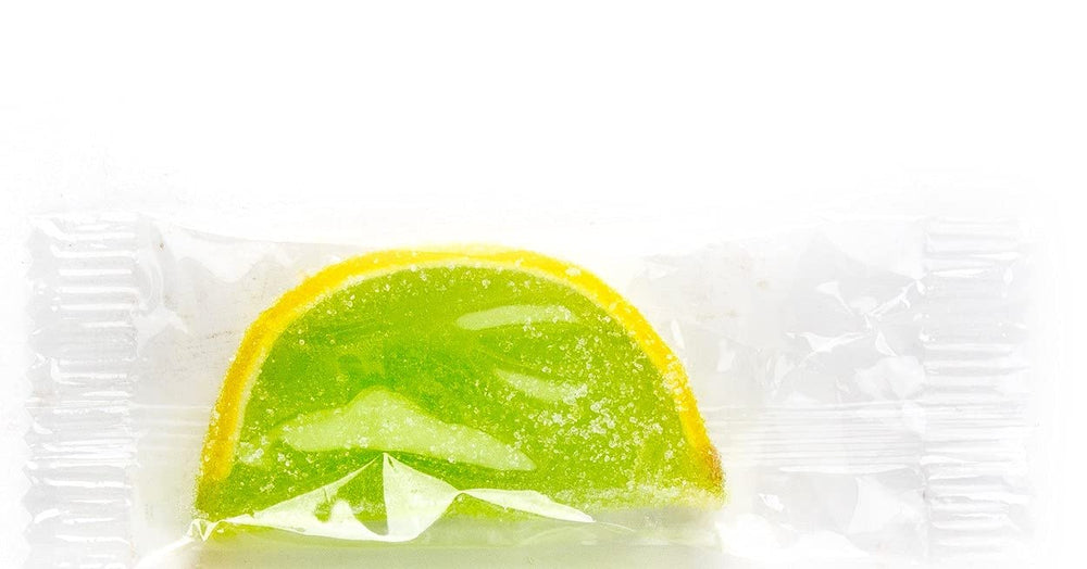 
            
                Load image into Gallery viewer, LEMON LIME JELLY FRUIT SLICE INDIVIDUALLY WRAPPED
            
        